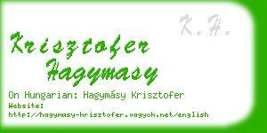 krisztofer hagymasy business card